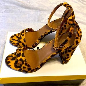 Cheetah Print Single Strap Heels
